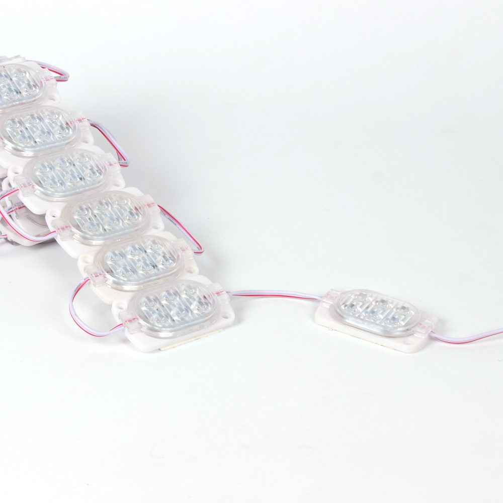 Светодиодный модуль 6 led 2835 MOD100 12V 1.2W холодный белый IP65 79734
