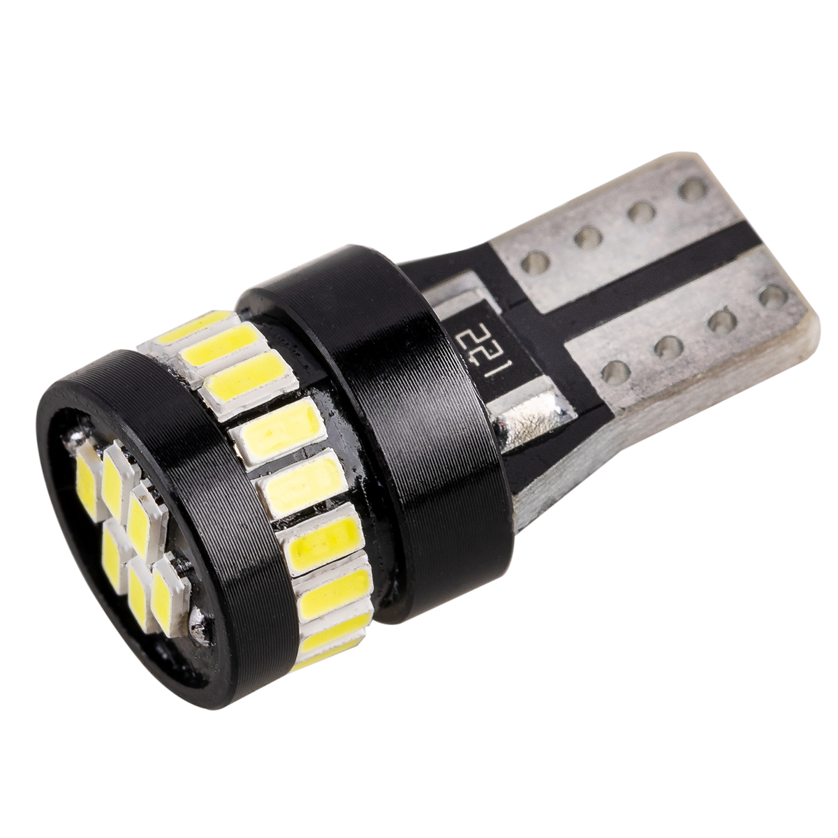 Лампа светодиодная T10 (W5W) 12V 24 SMD диодов без цоколя 1-конт Белая SKYWAY