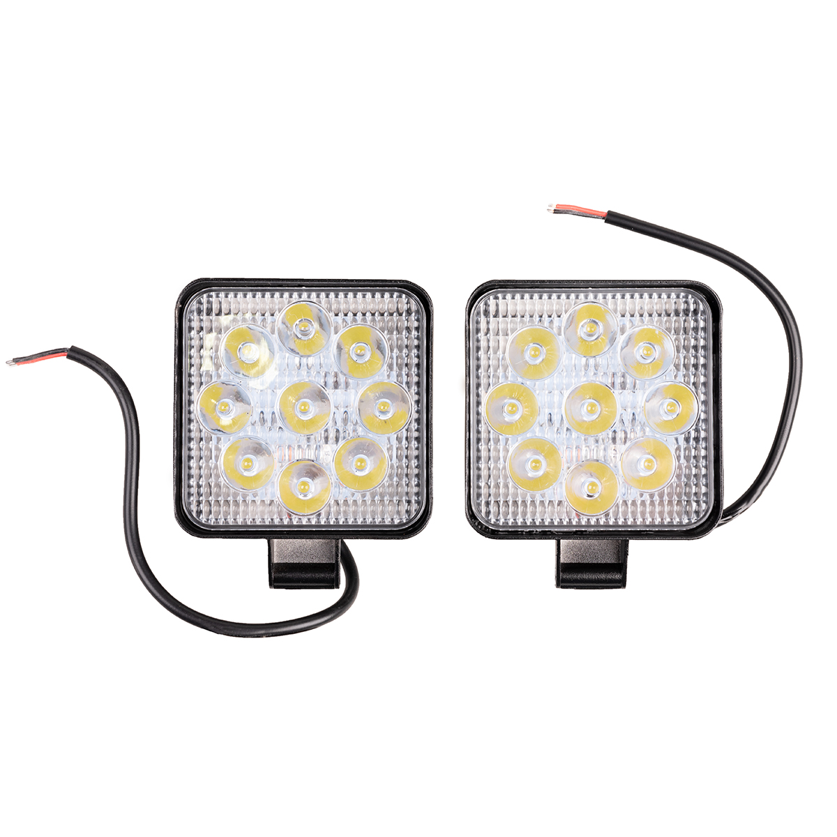 Фара светодиодная OFF ROAD 85*85(102)*19 мм 12V/24V 27W 6000K дальний свет SKYWAY комп 2 шт. 245433