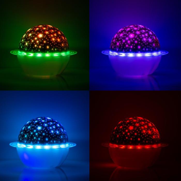 Световой прибор "Звездное небо" d=16 см, Bluetooth, питание от USB, RGB 6978438