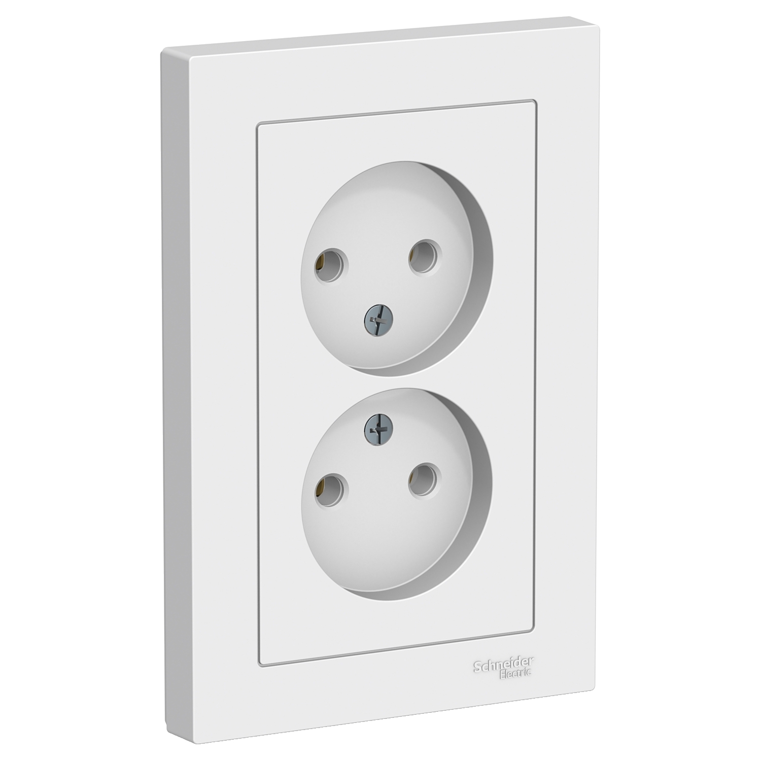 Розетка 2СП AltlasDesign 16А в сборе белая Schneider Electric ATN000120