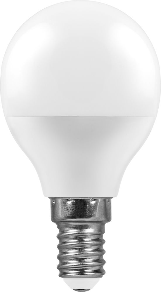 Лампа светодиодная 7W E14 шар 6400K 220v Feron LB-95 25480