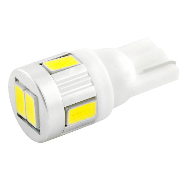 Лампа светодиодная T10 (W5W) 12V 6 SMD диодов 1-конт Белая SKYWAY