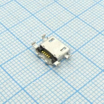 Разъем microUSB 5BF2-REV в разрез платы