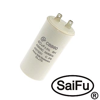 Конденсатор CBB-60 40мкФ 450В 5% 50Hz (60Hz) SAIFU