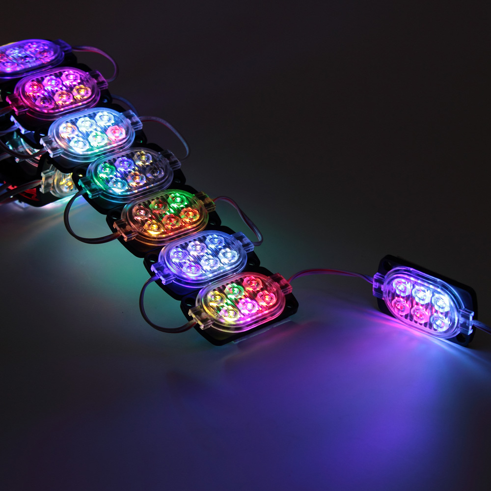 Светодиодный модуль 6 led 2835 MOD104 12V 1.2W RGB IP65 79738