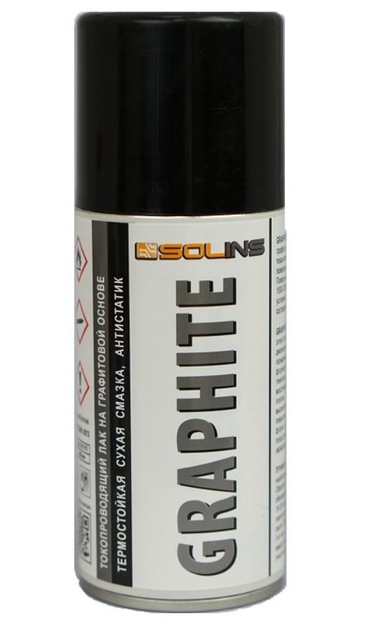 Аэрозоль GRAPHITE-200мл.(токоп.лак на граф.)Solins