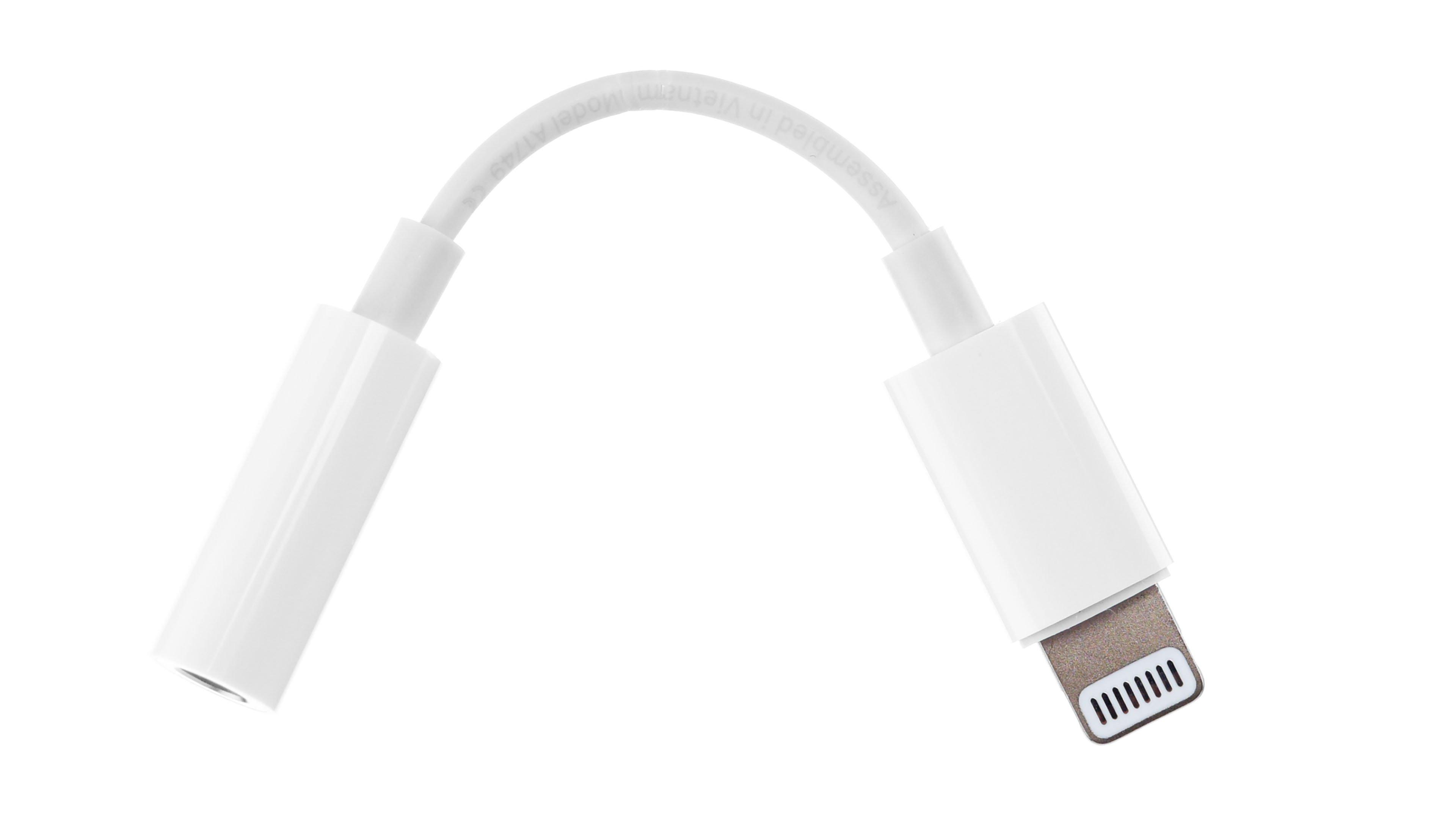 Переходник USB Lightning (шт) - AUX 3.5 мм (гн) белый Red Line 23959