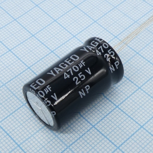 470 мкФ 25В Yageo 16*25 105°C неполярный