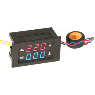 DMS-701 цифровой LED вольт-амперметр ток (АС) - 0...10, напряжение (АС) - 100...300 В