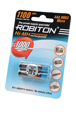 Аккумулятор ROBITON 1100mAh 1100MHAAA BL2