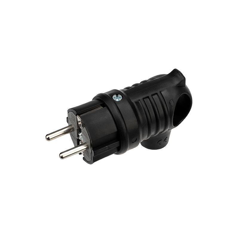 Вилка угловая каучук с кольцом 16А 2P+E IP44 REXANT 111-002