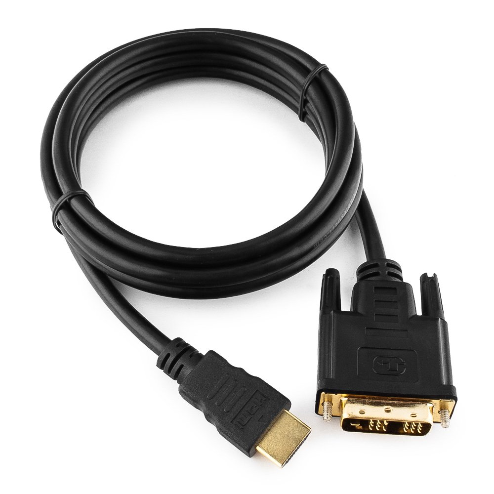 Шнур HDMI шт - DVI шт 3 м позолоченный экранированный Cablexpert