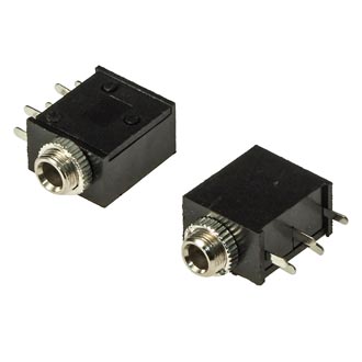Гнездо 3,5 Стерео, пластик, на плату TKX3-3.5-12