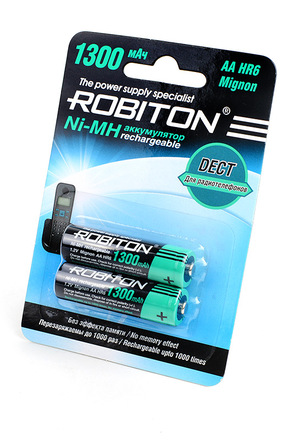 Аккумулятор Robiton DECT 1300mAh AA Ni-MH 1300MHAA-2 BL2