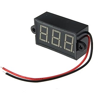 Цифровой вольтметр 3.5-30VDC Red (24x42mm)