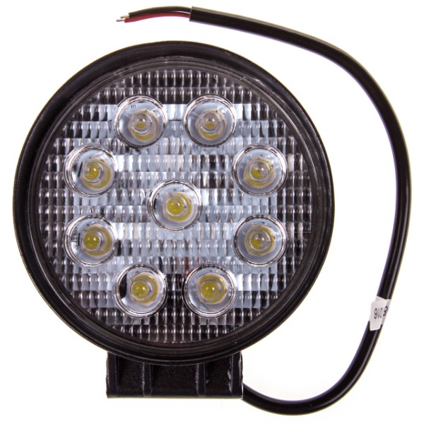 Фара светодиодная OFF ROAD 113*113(128)*25 мм круглая 12V/24V 27W 6000K ближний свет SKYWAY 163522
