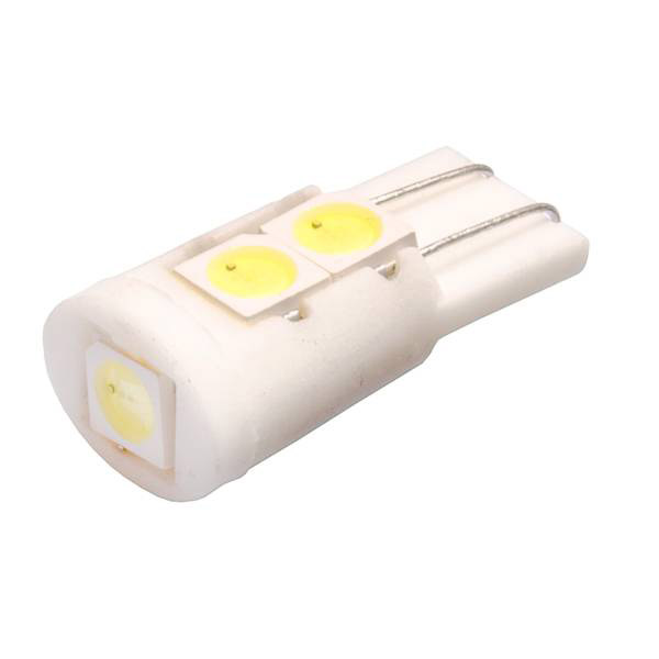 Лампа светодиодная T10 (W5W) 12V 5 SMD диодов 1-контактная без цоколя Белая SKYWAY 101666