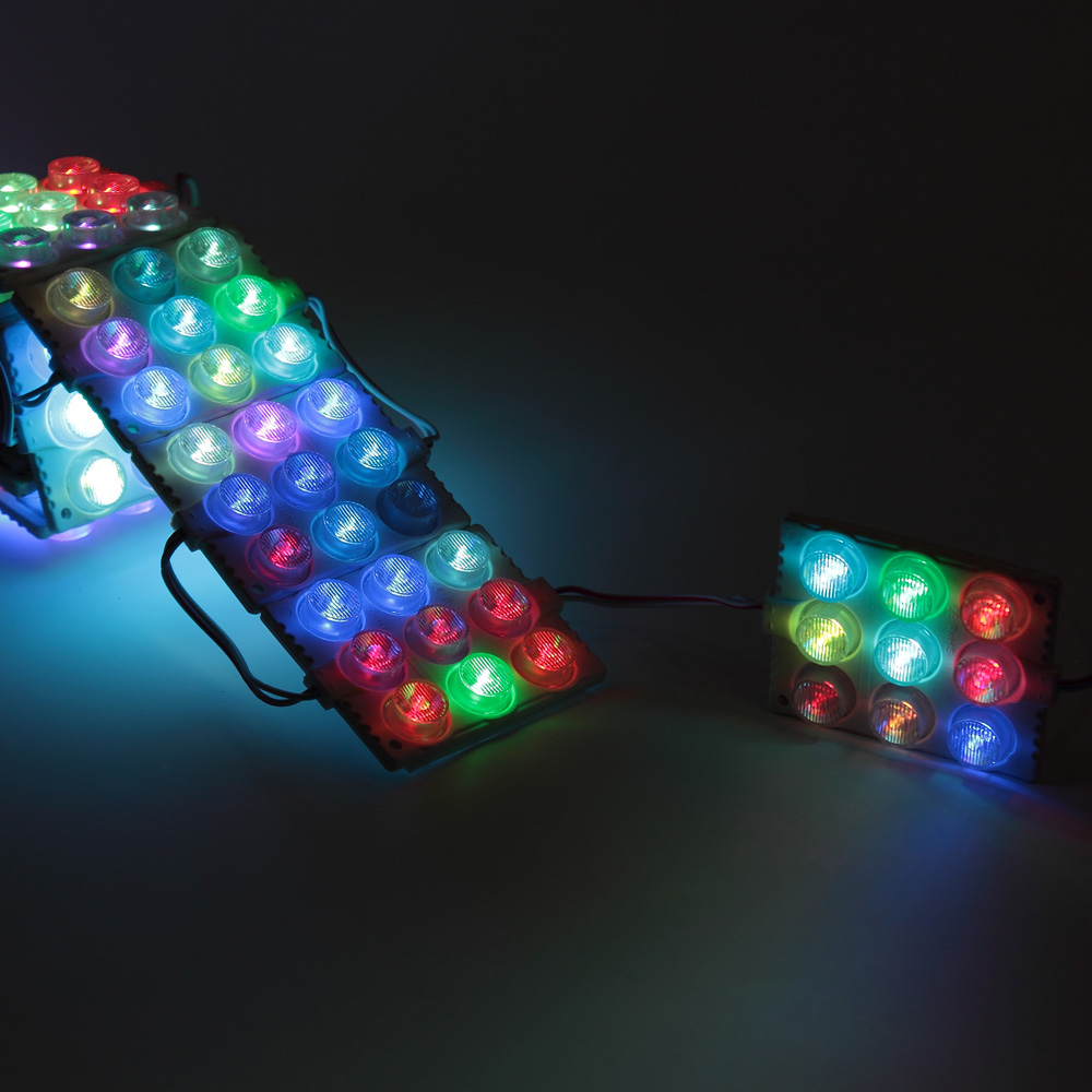 Светодиодный модуль 9 led 3030 MOD123 12V 5W RGB IP65 79753