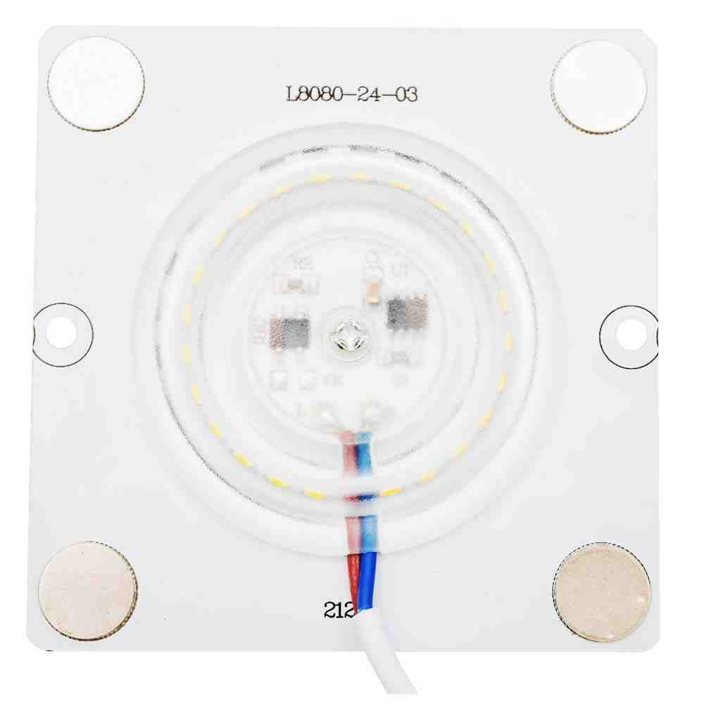 Светодиодная плата 2835 220V 12W, 80Lm/w, 4000K, линза, 80*80 мм, IP20 02-19