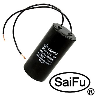 Конденсатор CBB-60 30мкФ 450В 5% 50Hz (60Hz) с проводом SAIFU