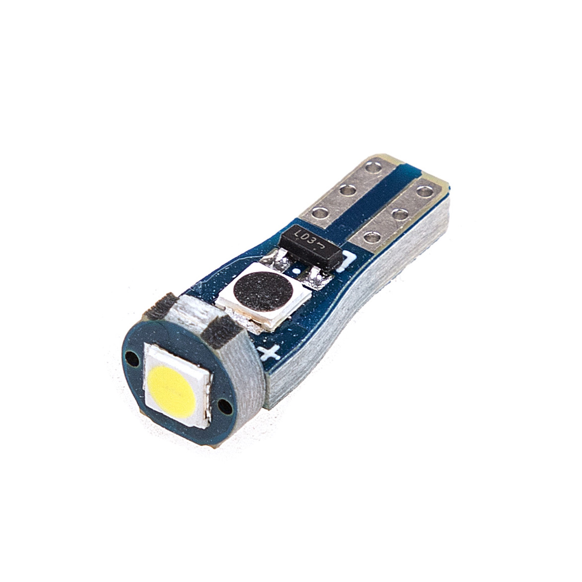 Лампа светодиодная T5 (W1,2W) 12/24V 1 SMD диод 1-конт Белая биполярная SKYWAY 200992