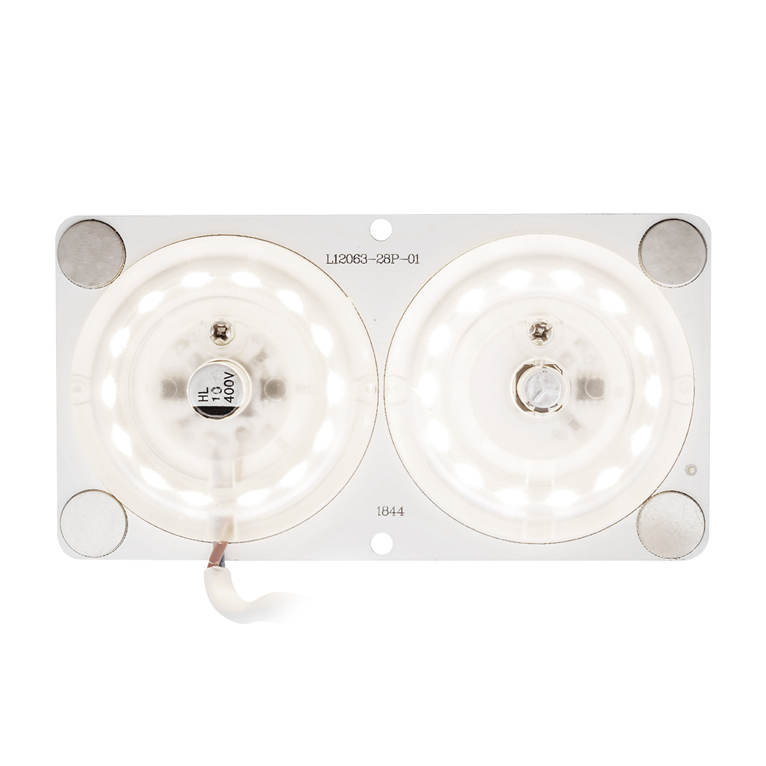 Светодиодная плата 2835 220V 24W, 80Lm/w, 4000K, линза, 120*63 мм, без пульсации, IP20 02-16