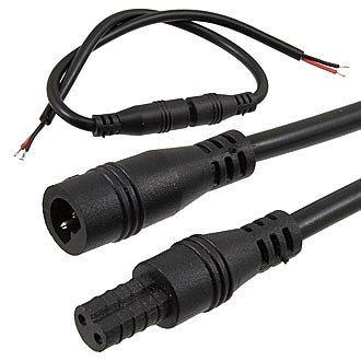 Шнур питания 2P F/M 22AWG*2 герметичный IP65