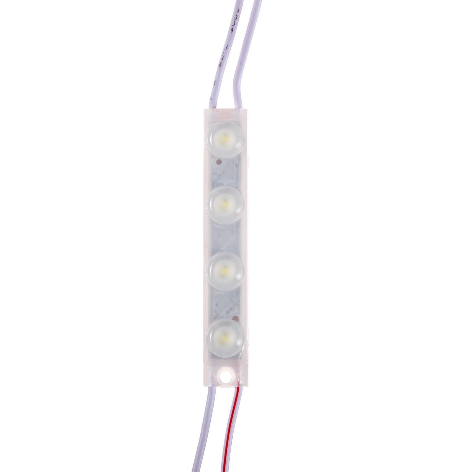 Светодиодный модуль, МИНИ, 2 Вт, 4 LED, 180 Lm, линза 120 град, IP65, 6500К ,12V БЕЛЫЙ