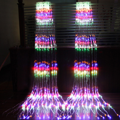 Гирлянда "Водопад" 3*3 м IP44, прозрачная нить, 300 LED, свечение мульти, 8 режимов