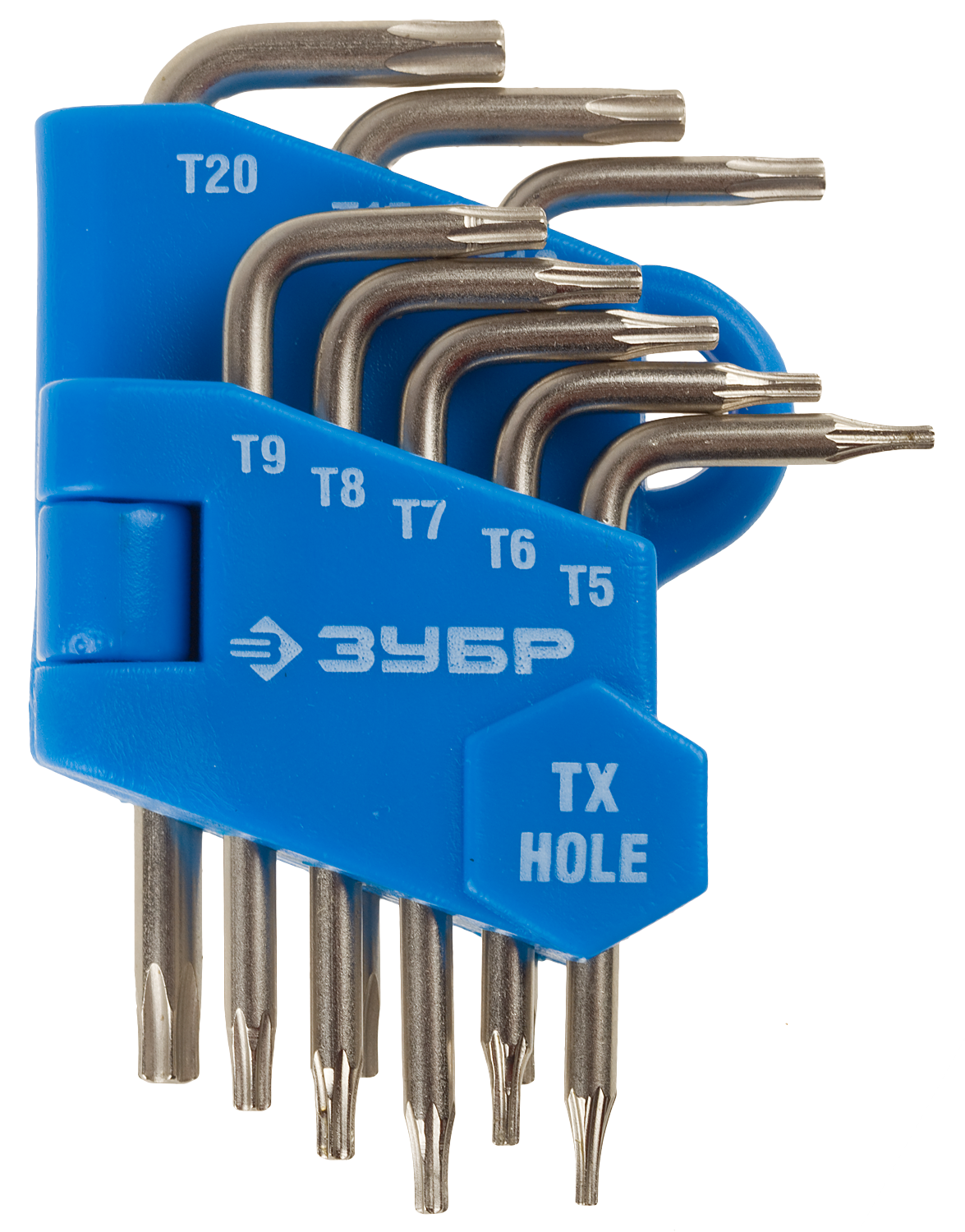 Набор ключей имб. Torx T15-T20 (с отв.), 8шт. //ЗУБР 27477-H8