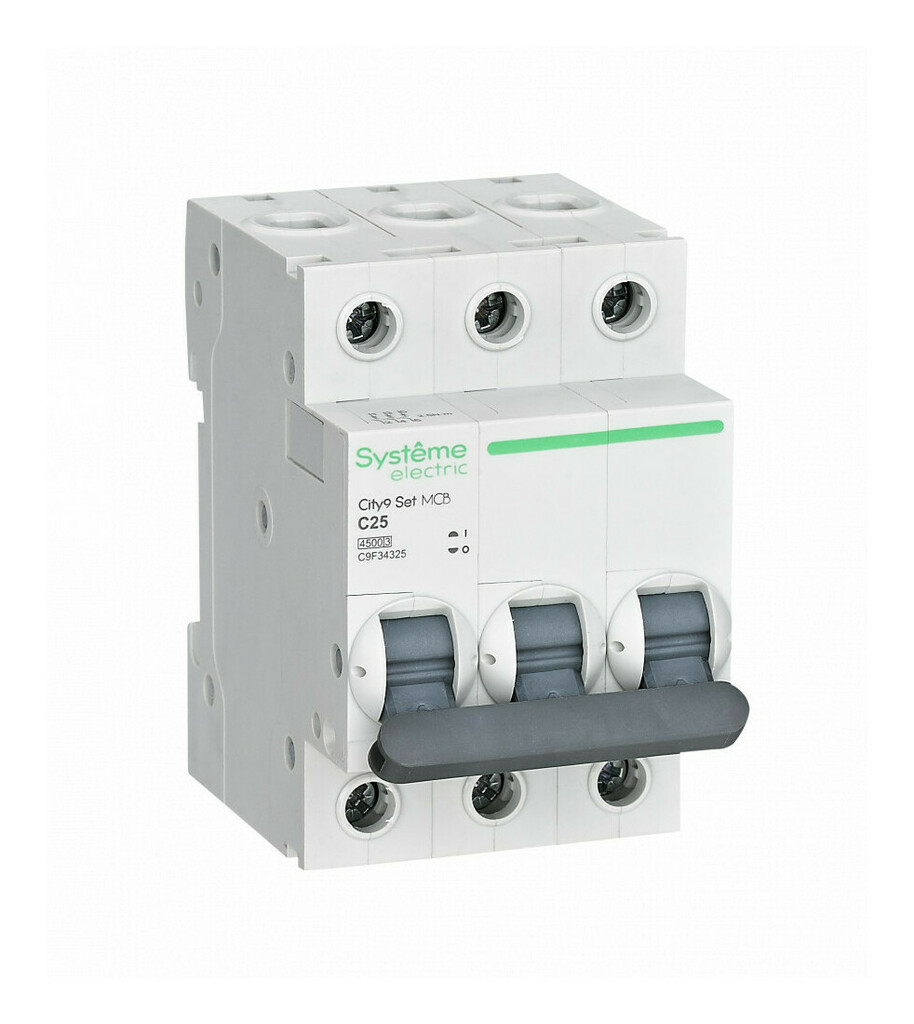 Автоматический выключатель Systeme Electric 3п C 25А 4.5kA City9 Set C9F34325