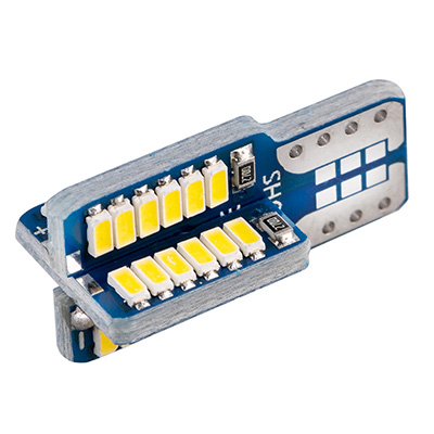 Лампа светодиодная T10 (W5W) 12V 48 SMD диодов 1-конт с обманкой Белая SKYWAY 246074