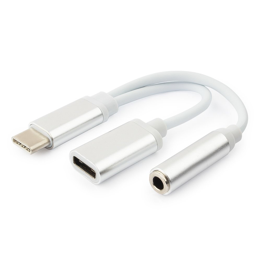 Переходник USB Type-C to USB Type-C (гн) + AUX 3.5mm (гн) Cablexpert 14478