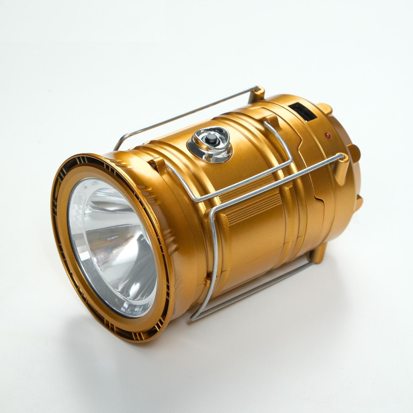 Фонарь кемпинговый аккумуляторный, солнечная батарея, 220V, раздвижной, 14х10 см 1268444