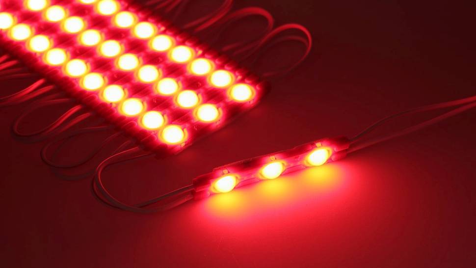 Светодиодный модуль 3 led 6011 MOD88 1.5W 12V красный 79497