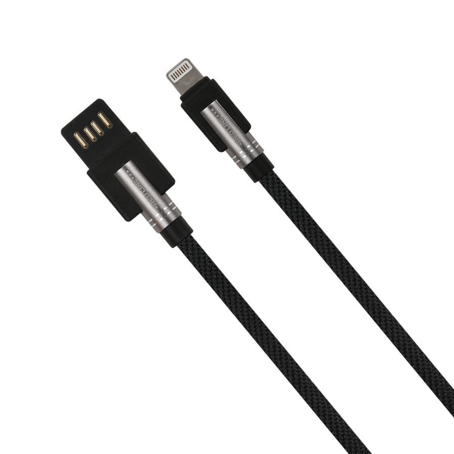 Шнур Red Line Rare+ USB - Lightning, 1.5А, черный