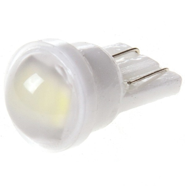 Лампа светодиодная T10(W2,1-9,5d) 12-24V 3 SMD LS диода без цоколя, линза, керамика Белая 3D 172748
