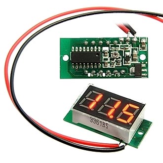 Цифровой вольтметр 3-Digit module Red LED (4.5-30V)