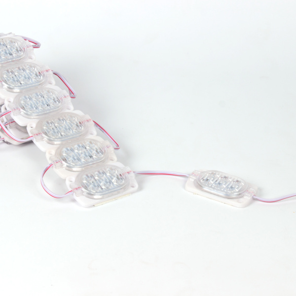 Светодиодный модуль 6 led 2835 MOD100 12V 1.2W холодный белый IP65 79734