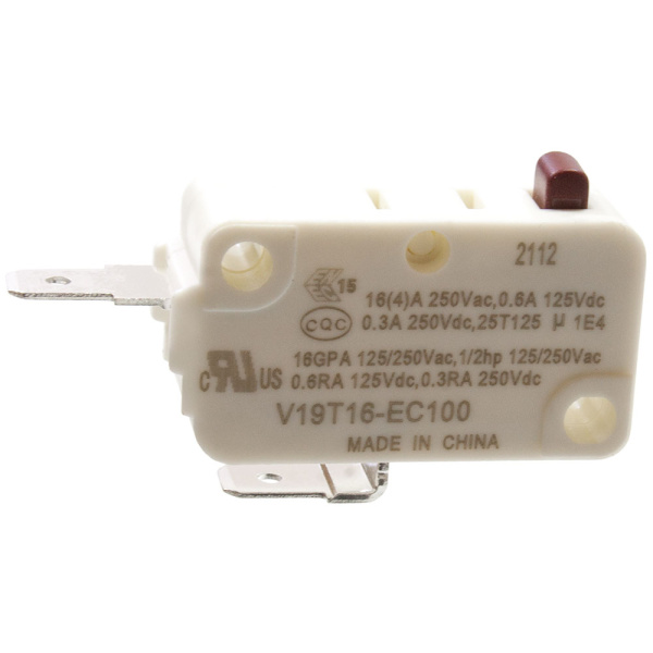 Микропереключатель V19T16-EC100 SPST-NC 250В 16А фастон 4.7 0.98N