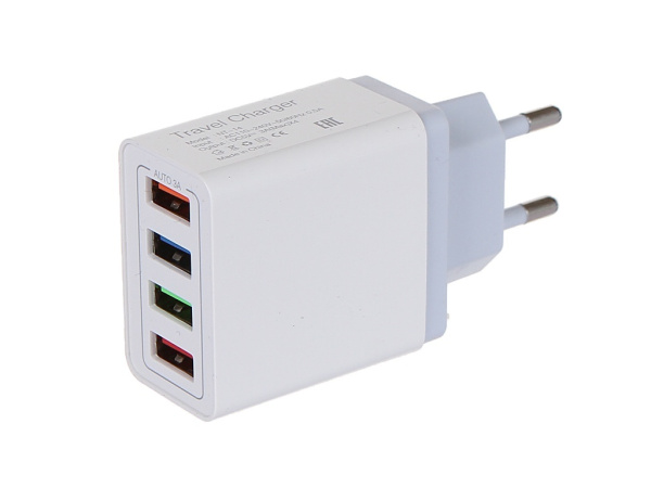 Сетевое зарядное устройство mObility NT-14 4xUSB 3А белый 24517