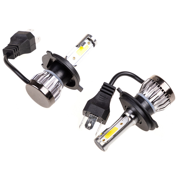 Лампа светодиодная LED H4(MINI) 12/24V 13W 6000K 1500Lm радиатор охл SKYWAY (комплект 2 шт) 236875