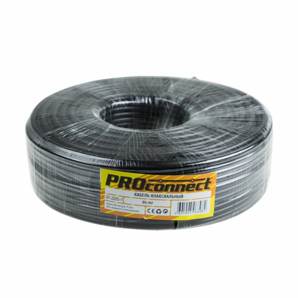 RG 6U 75 Ом CCS/Al/Al 48 % OUTDOOR PROconnect 01-2205-1