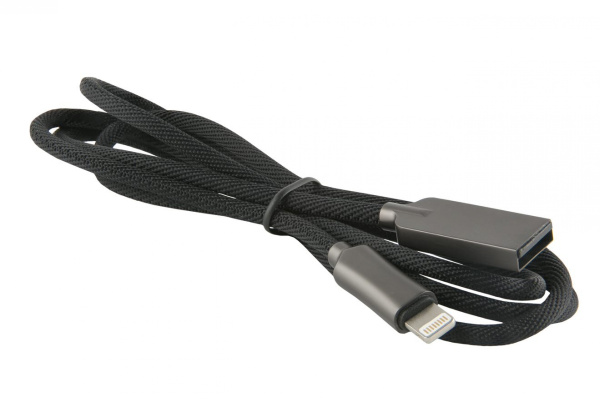 Шнур Red Line LX13 Zync alloy USB - Lightning, черный 2A 14185
