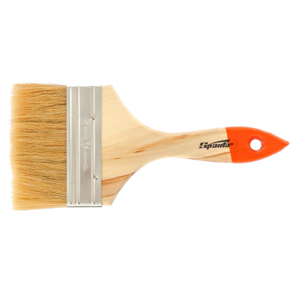 Кисть плоская Slimline 4" (100 мм), натуральная щетина, деревянная ручка //Sparta 824455