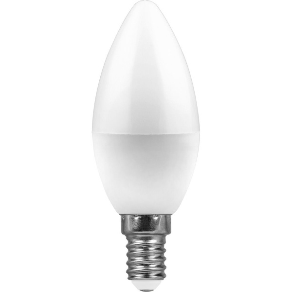 Лампа светодиодная 9W E14 свеча матовая 220v 6400K Feron LB-570 25800
