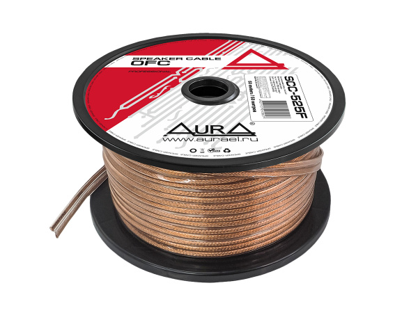AURA SCC-525F 2x2.5mm (14Ga), бескислородная медь (OFC), плоский