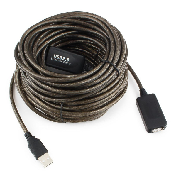 Шнур USB А шт - А гн 15м удлинитель с усилителем Cablexpert